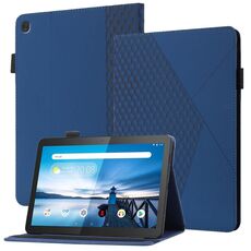Per Lenovo Tab M10 TB-X505F / X605F Rhombus Skinsel Feel custodia orizzontale flip tablet in pelle con slot e supporto per carte (blu)