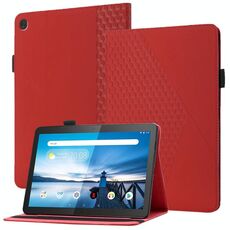 Per Lenovo Tab M10 TB-X505F / X605F Rhombus Skinsel Feel custodia orizzontale flip tablet in pelle con slot e supporto per carte (rosso)