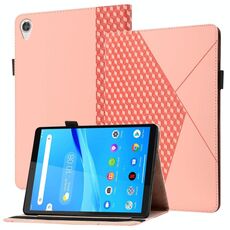 Per Lenovo Tab M10 2nd TB-X306F / X306x Rhombus Skin Sent'anni a flip orizzontale Tablet Caso in pelle con slot e supporto per carte (oro rosa)
