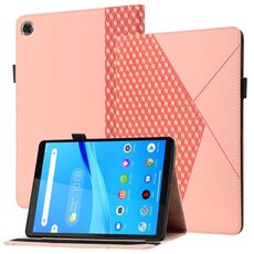 Per Lenovo Tab M10 Plus Rhombus Skin Sent'anni a flip orizzontale tablet custodia in pelle con slot e supporto per carte (oro rosa)