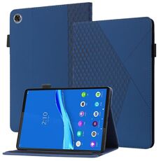 Per Lenovo Tab M10 Plus Rhombus Skin Self Set di flip orizzontale Tablet custodia in pelle con slot per schede e supporto (blu)