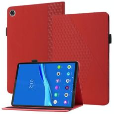 Per Lenovo TAB M10 Plus Rhombus Skin Self Feel Flip Horizontal Flip Tablet custodia in pelle con slot per schede e supporto (rosso)
