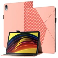 Per Lenovo Tab P11 J606F Rhombus Skin Sent'anni a flip orizzontale Tablet in pelle con slot e supporto per carte (oro rosa)