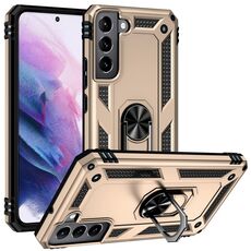 Per SAMAUNG GALAXY S22 + 5G custodia protettiva TPU + PC antiurto con supporto rotante a 360 gradi (oro)