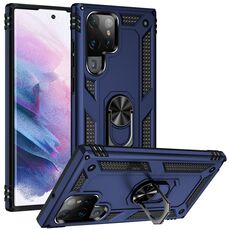 Per Samaung Galaxy S22 Ultra 5G custodia protettiva in TPU + PC con porta rotante a 360 gradi (blu)