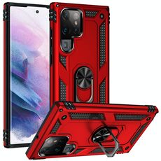 Per Samaung Galaxy S22 Ultra 5G custodia protettiva in TPU + PC con supporto rotante a 360 gradi (rosso)
