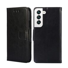 Per Samsung Galaxy S22 + 5G Caso di cuoio orizzontale orizzontale con texture orizzontale con supporto e carta Slot & Portafoglio (nero)