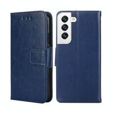 Per Samsung Galaxy S22 + 5G Caso di cuoio orizzontale in pelle orizzontale con titolare e slot per schede e portafoglio (Royal Blue)