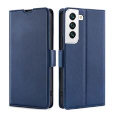 Per Samaung Galaxy S22 + 5G fibbia a tensione ultra-sottile PU + TPU custodia in pelle flip orizzontale con supporto e slot per schede (blu)