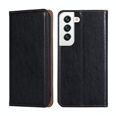 Per Samaung Galaxy S22 + 5G Custodia in pelle orizzontale a colori Pure Color Pure con supporto e carta Slot & Portafoglio (nero)