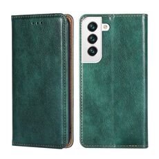 Per SAMAUNG GALAXY S22 + 5G Colore Pure Color MAGNETIC Custodia in pelle orizzontale con supporto e carta Slot & Portafoglio (verde)