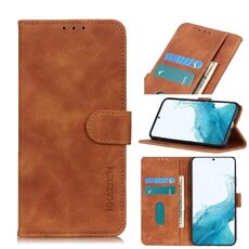 Per Samsung Galaxy S22 + 5g Khazneh Retro Texture PU + TPU Custodia in pelle flip orizzontale con supporto e carta Slot & Portafoglio (Brown)