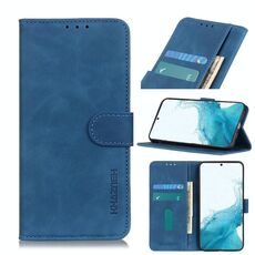 Per Samsung Galaxy S22 + 5G Khazneh Retro Texture PU + TPU Custodia in pelle flip orizzontale con supporto e carta Slot & Portafoglio (blu)