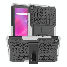 Per Lenovo Tab M8 3rd Gen 8506 / M8 HD 8505 Trama pneumatico TPU antiurto TPU + PC Tablet Case con supporto (bianco)