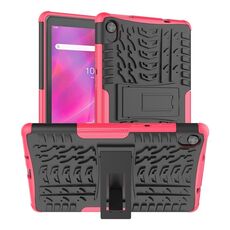 Per Lenovo Tab M8 3rd Gen 8506 / M8 HD 8505 Texture pneumatici TPU antiurto TPU + PC Tablet Case con supporto (rosa)