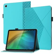 Per la pelle del rombo del rombo del pad del realme di OPPO, la custodia in pelle orizzontale della tavoletta con le slot e il supporto della carta (lago blu)