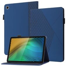 Per la pelle di vibrazione della pelle del tablet della tavoletta del pad del pad del pad dell'OPPO con la custodia della tavoletta del flip orizzontale con le slot e il supporto della carta (blu reale)