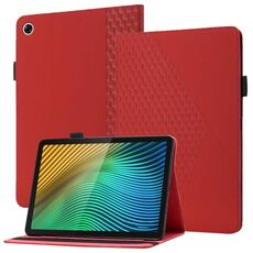 Per il Rhombus Pelle di Rhombus Pad Rhombus dell'OPPO Feel della pelle orizzontale della tavoletta della tavoletta con slot e supporto della carta (rosso)