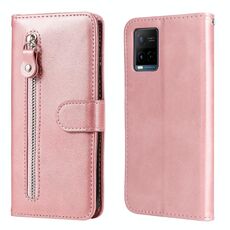 Per vivo Y21 / Y21S / Y33S Fashion Vitello texture cerniera orizzontale flip custodia in pelle (oro rosa)