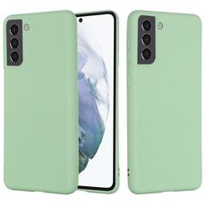 Per Samsung Galaxy S22 + 5G Color Pure Color Silicone Antifondo antiurto Custodia con copertura intera (verde)