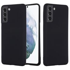 Per Samsung Galaxy S22 + 5G Color Pure Color Silicone Antifondità Copertura integrale Cassa del telefono (Nero)