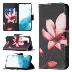 Per Samsung Galaxy S22 + 5G Colorato modello di disegno orizzontale flip custodia in pelle con supporto e carte slot e portafoglio (Lotus)