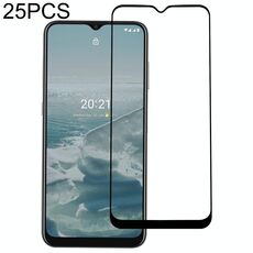 25 PCS Pellicola protettiva per schermo con colla full Pellicola in vetro temperato per Nokia G20