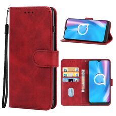 Custodia per cellulare in pelle per Alcatel 1SE 2020 (rosso)