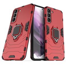 Per Samsung Galaxy S22 + 5G PC + TPU Cassa del telefono protettiva antiurto con supporto ad anello magnetico (rosso)