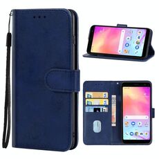 Custodia per cellulare in pelle per Alcatel TCL A3X A600DL (blu)