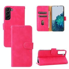 Per Samsung Galaxy S22 + 5G Pelle Sensazione della pelle magnetica Fibbia Magnetica Caso del telefono PU (Rose Red)