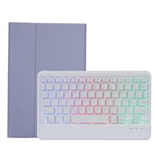 A0N5BS Ultra-sottile retroilluminazione TRI-Color Retroilluminazione TPU TPU Tastiera Bluetooth Custodia tablet in pelle con supporto per Xiaomi Pad 5/5 Pro (viola)