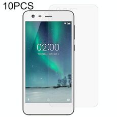 Pellicola in vetro temperato da 10 pezzi 0.26mm 9h 2.5D per Nokia 2