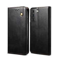 Per Samsung Galaxy S22 5G Semplice cera Crazy Horse Texture orizzontale flip in pelle custodia con slot per schede e supporto (nero)