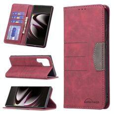 Per Samsung Galaxy S22 Ultra 5G Magnetic Spliting Phone Custodia in pelle (rosso)