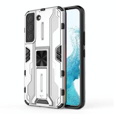 Per Samsung Galaxy S22 5G Supersonic PC + Custodia per cellulare antiurto TPU con supporto (argento)