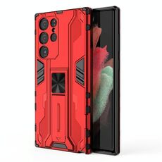 Per Samsung Galaxy S22 Ultra 5G Supersonic PC + Custodia per cellulare antiurto TPU con supporto (rosso)