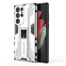 Per Samsung Galaxy S22 Ultra 5G SuperSonic PC + Custodia per cellulare antiurto TPU con supporto (argento)