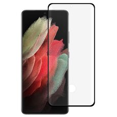 Edge Colla 3D Bordo curvo Film in vetro temperato a schermo intero per Samsung Galaxy S22 Ultra 5G (nero)