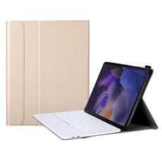 A08-Una custodia in pelle Bluetooth ultra-sottile con touchpad per Samsung Galaxy Tab A8 2021 SM-X205 / SM-X200 (oro)