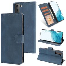 Per Samsung Galaxy S22 + 5G Fantasy Classic Classic Skin-Feel Vitello Struttura Magnetica Fibbia Magnetica Horizontal Flip PU Custodia in pelle PU con supporto e carta Slot & Portafoglio (blu)