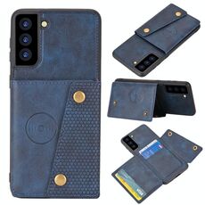 Per Samsung Galaxy S22 + 5G Doppio fibbia PU + TPU Cassa del telefono magnetico (blu)