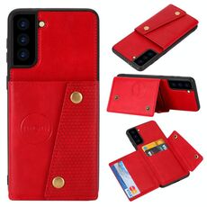 Per Samsung Galaxy S22 + 5G Doppio fibbia PU + TPU Cassa del telefono magnetico (rosso)