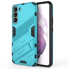 Per Samsung Galaxy S22 + 5G Armatura Punk 2 in 1 PC + TPU Cassa del telefono antiurto con supporto invisibile (blu)