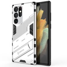 Per Samsung Galaxy S22 Ultra 5G Armor Punk 2 in 1 PC + TPU Cassa del telefono antiurto con supporto invisibile (bianco)