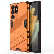 Per Samsung Galaxy S22 Ultra 5G Punk Armor 2 in 1 PC + TPU Cassa del telefono antiurto con supporto invisibile (arancione)
