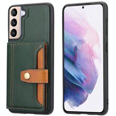 Per Samsung Galaxy S22 + 5G Colore vitello Colour Colore TPU + Cassa del telefono PU (verde)