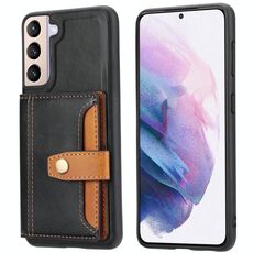 Per Samsung Galaxy S22 5G Colore vitello Colour Colore TPU + Cassa del telefono PU (nero)