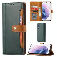 Per Samsung Galaxy S22 + 5G texture di vitello doppia custodia in pelle pieghevole (verde)