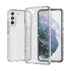 Per Samsung Galaxy S22 5G TERMINATORE A GLI IN ASCOGLIO A GLITTITTO POLVERE PULANCE PHONE CASE (BIANCO)